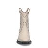 Off white leren cowboylaarzen met zwarte sierstiksels