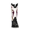 Witte leren cowboylaarzen met multicolor details