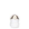 Witte leren sneakers met goudkleurig detail