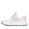 Witte sneakers met goudkleurige details