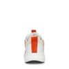 Witte sneakers met oranje details