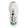 Witte chunky dot sneakers met groene details
