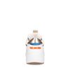 Witte leren sneakers met oranje details