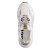 Witte leren sneakers met oranje details