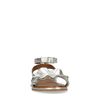 Metallic zilveren sandalen met ruffles