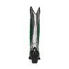 Zilverkleurige metallic cowboylaarzen met groene details