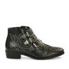 Zwarte buckle boots met studs