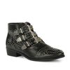 Zwarte buckle boots met studs