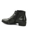 Zwarte buckle boots met studs