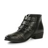 Zwarte buckle boots met studs