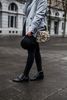 Zwarte buckle boots met studs