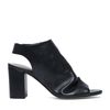 Zwarte sandalen met hak en peeptoe