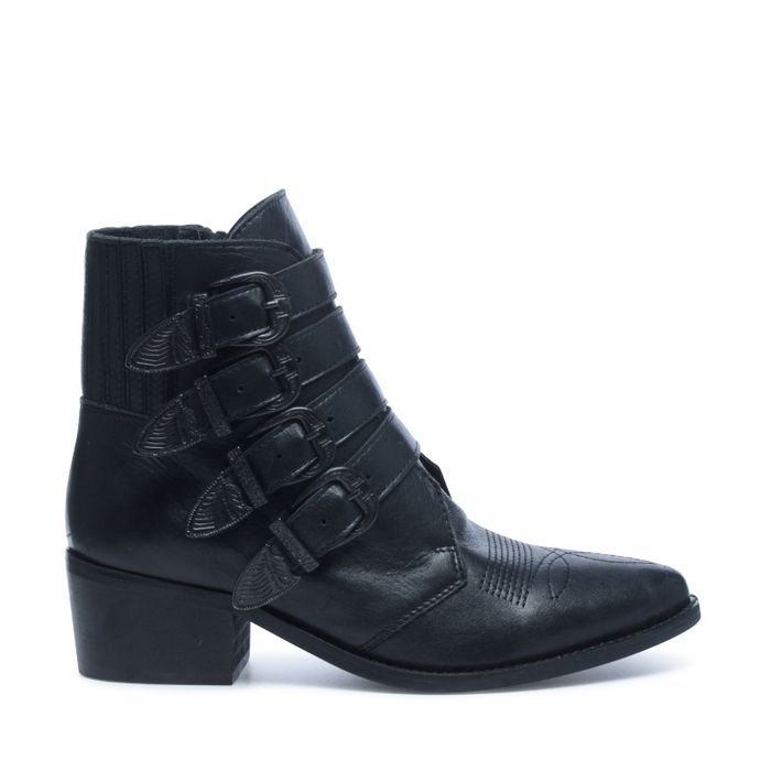 steve madden sacha buckle strap boot