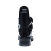 Lak leren biker boots met gespen en rits