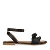 Zwarte sandalen met ruffles