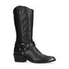 Zwarte leren cowboylaarzen
