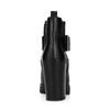 Zwarte chelsea boots met hak en siergesp