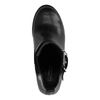 Zwarte chelsea boots met hak en siergesp