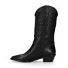 Zwarte cowboylaarzen met lage hak