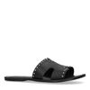 Zwarte slippers met studs
