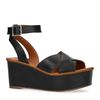 Zwarte plateau sandalen