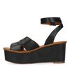Zwarte plateau sandalen