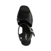 Zwarte sandalen met sleehak
