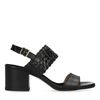 Zwarte lage pumps met gevlochten detail