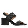 Zwarte lage pumps met gevlochten detail