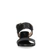 Zwarte lage pumps met gevlochten detail