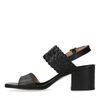 Zwarte lage pumps met gevlochten detail
