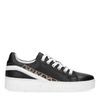 Zwarte platform sneakers met panter detail