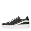 Zwarte platform sneakers met panter detail
