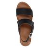 Zwarte leren plateau sandalen