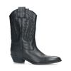 Zwarte leren cowboylaarzen