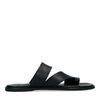 Zwarte leren slippers