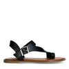 Zwarte leren sandalen