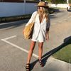 Zwarte leren plateau sandalen met gespen