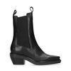Zwarte leren chelsea boots met vierkante neus
