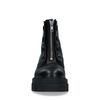 Zwarte leren biker boots met rits