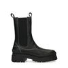 Zwarte chelsea boots met witte stiksels