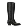 Zwarte leren cowboylaarzen