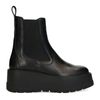 Zwarte chelsea boots met plateauzool