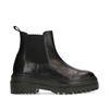 Korte zwarte leren chelsea boots
