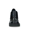 Zwarte leren loafers met hak