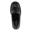 Zwarte leren loafers met hak
