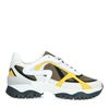 Witte sneakers met gele details