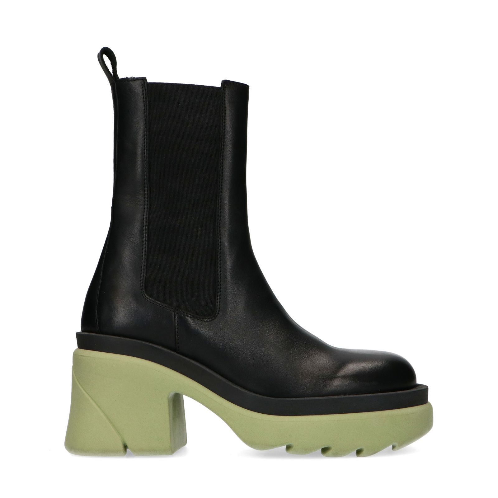 chunky mid calf chelsea boots