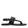 Zwarte leren sandalen met studs