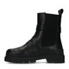 Zwarte leren chelsea boots met gespen